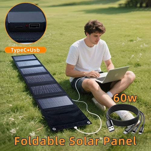 60W Foldable Solar Panel with USB - C Output - BAROMI