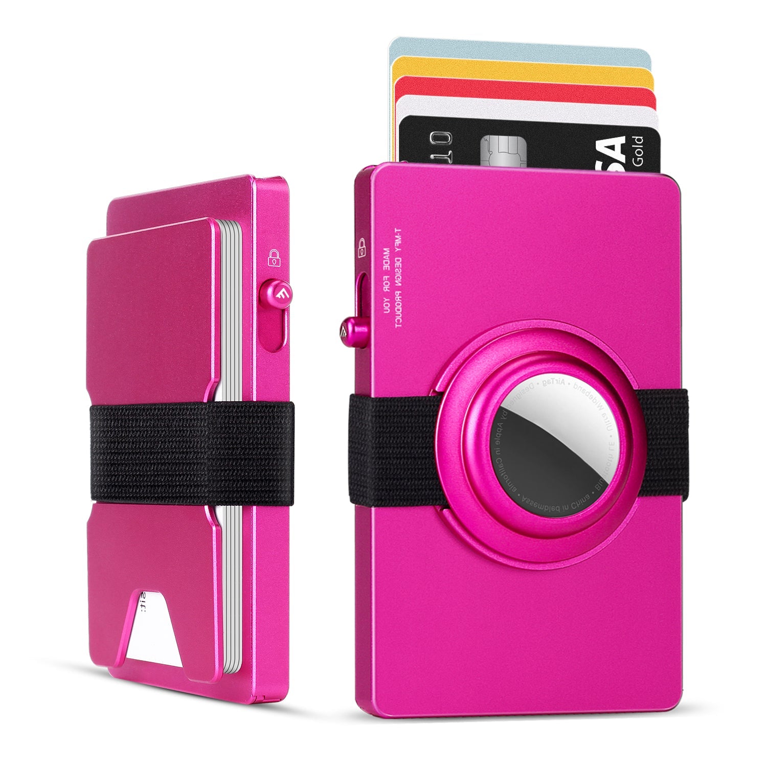 TOYFID All - Aluminum Pop Up Slide Rfid Slim Card Holder Wallet With Airtag Holder - BAROMI